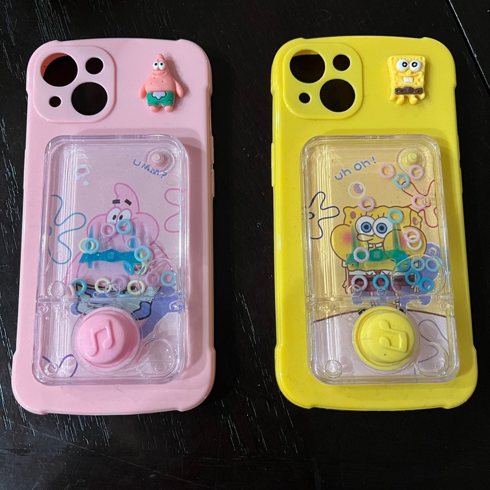 iPhone 13 SpongeBob SquarePants & Patrick Star cases with bubble game on back
